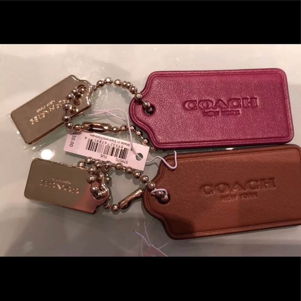 Coach leather keychain (ONLY ONE- only purple color left)